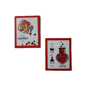 کارت پستال مدل عاشقانه دست ساز آکواریومی مجموعه 2 عددی