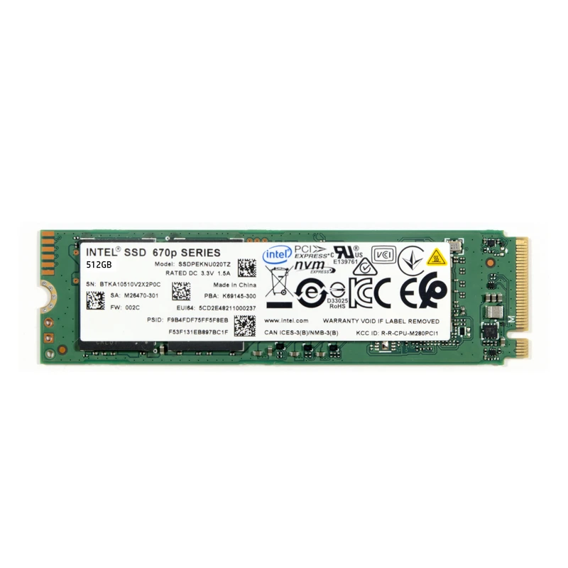 اس اس دی اینترنال اینتل مدل 670p series ظرفیت 512 گیگابایت