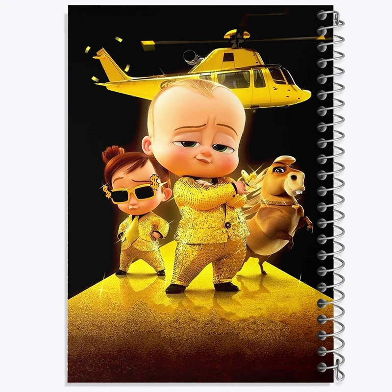 دفتر ژورنال نویسی 50 برگ خندالو مدل نقطه ای طرح بچه رئیس Boss Baby کد 12526