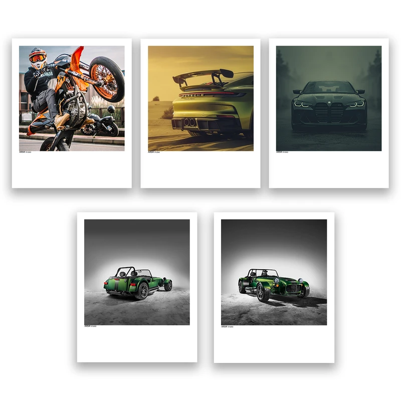 آویز تزیینی عرش مدل فانتزی ماشین کد Asa1287 مجموعه پنج عددی