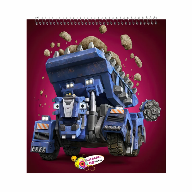 دفتر نقاشی 60 برگ گلبرگ طرح پسرانه ربات ماشینی کد 1391