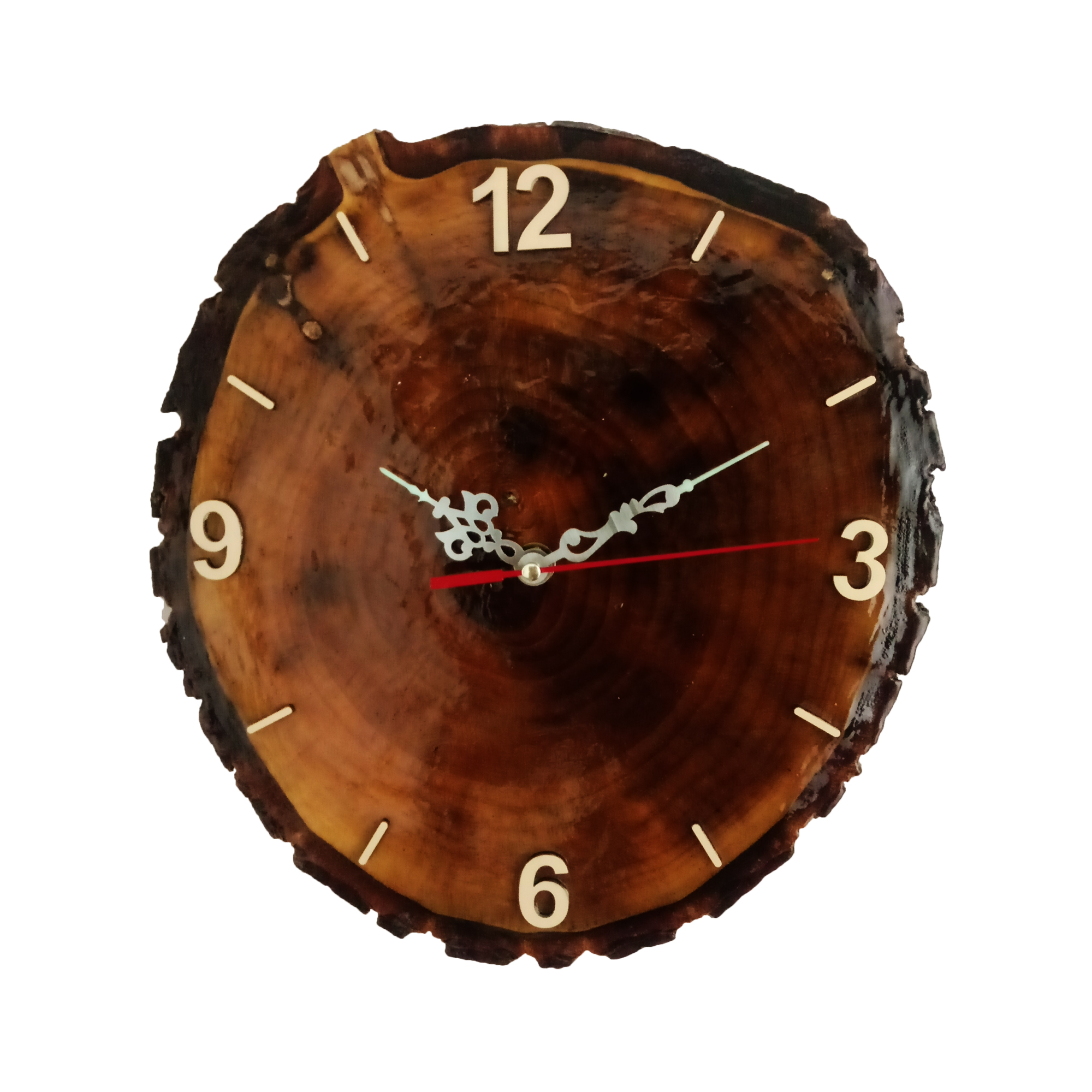 ساعت دیواری چوبی آذرنگ مدل طبیعت