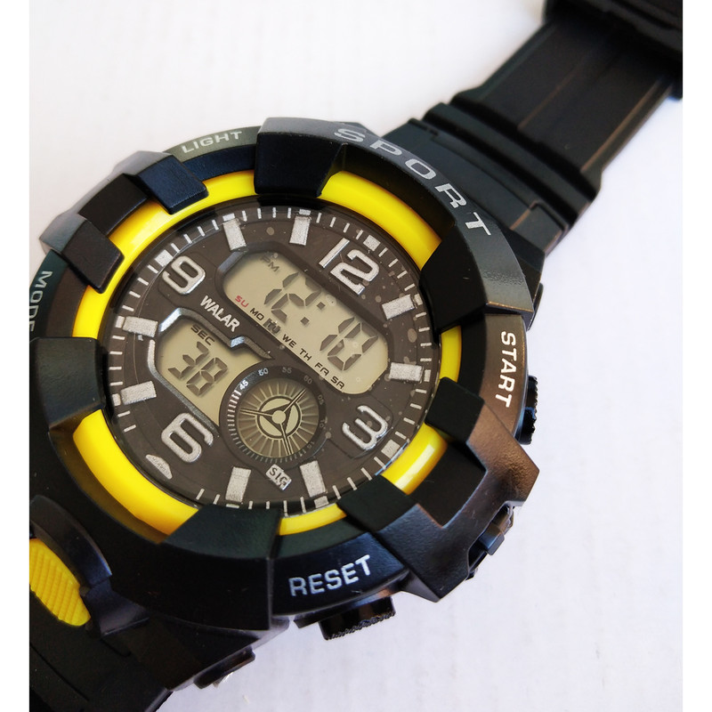 ساعت مچی دیجیتال پسرانه مدل اسپرت مقاوم در برابر آب ضدضربه چراغ دید در شب کدWAL12