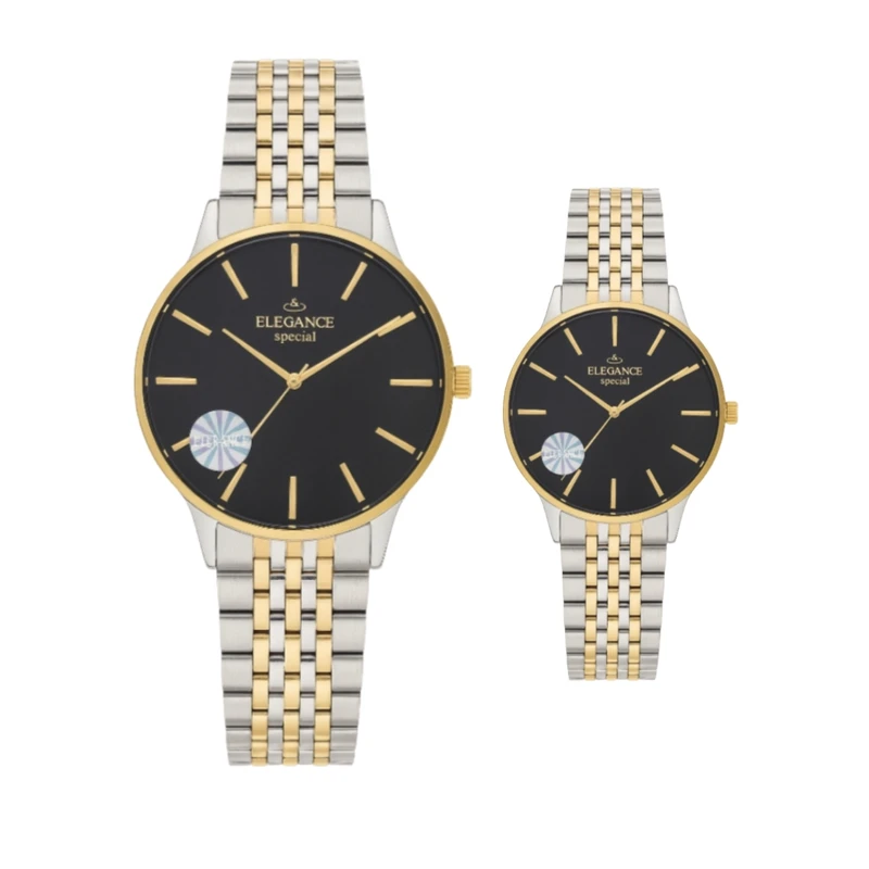 ست ساعت مچی عقربه‌ای کوارتز زنانه و مردانه مدل ES8048