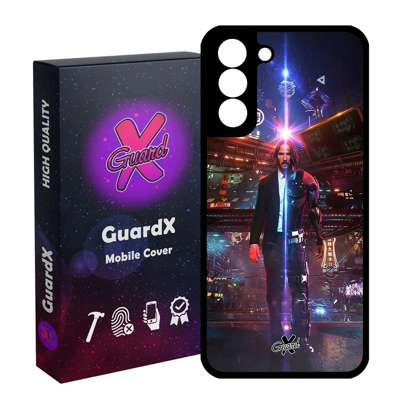 کاور گارد ایکس طرح John Wick مدل Glass10077 مناسب برای گوشی موبایل سامسونگ Galaxy S21 FE