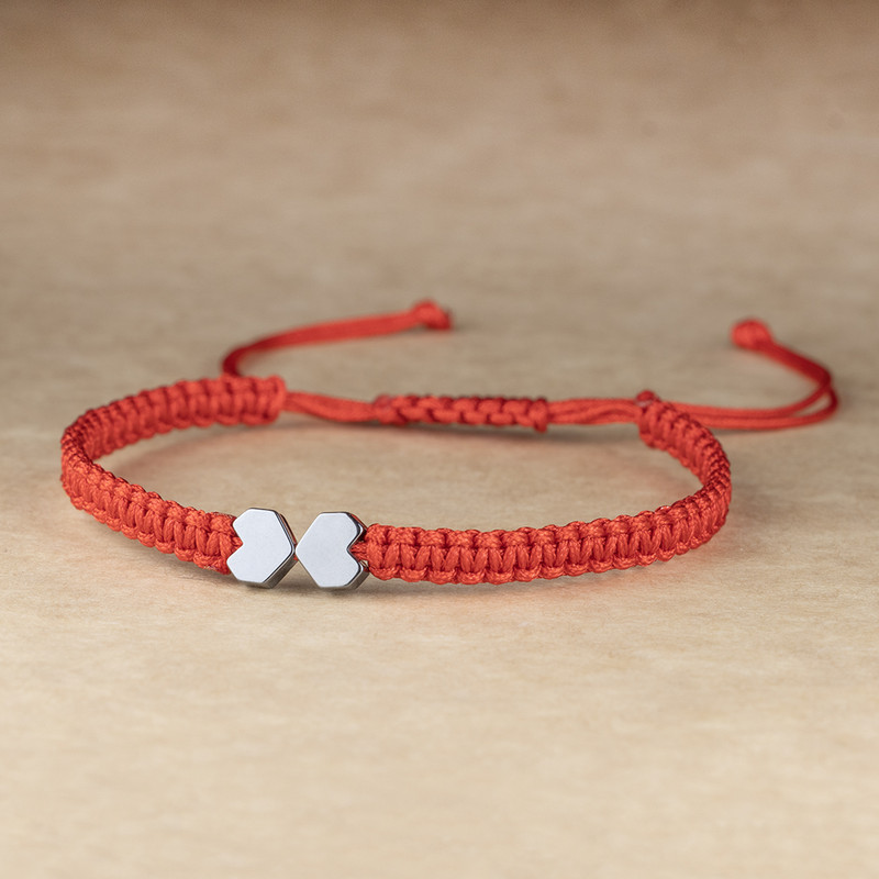 دستبند مدل بافت قلب دار کد ZA-BGH01