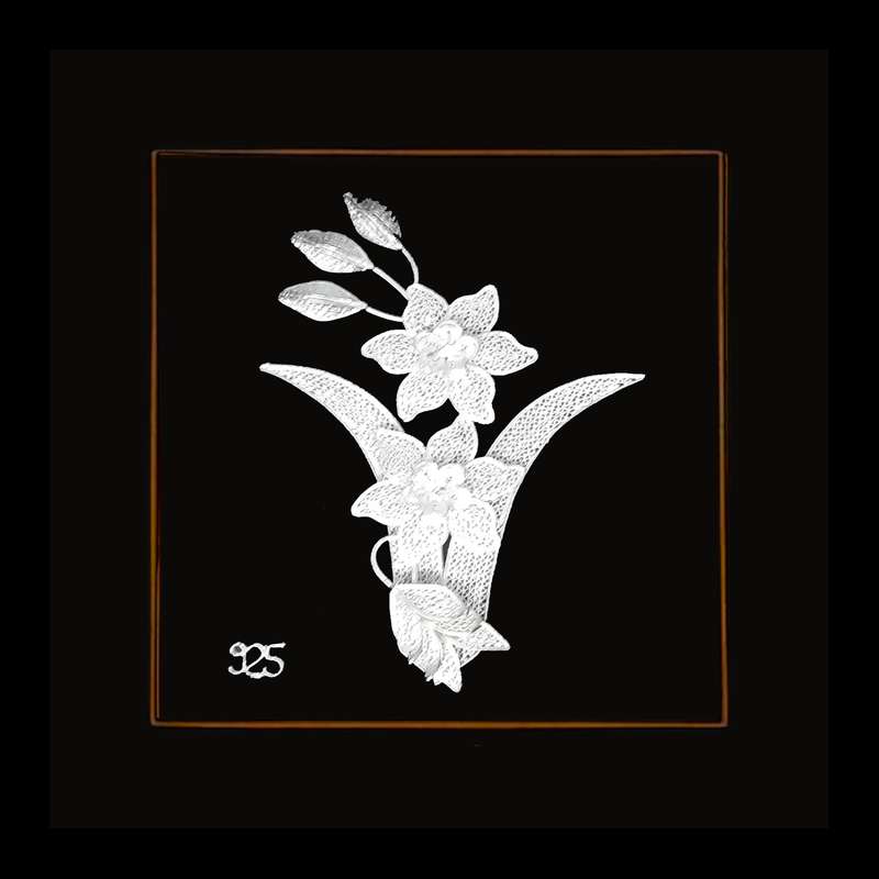 تابلو نقره طرح گل کد 350