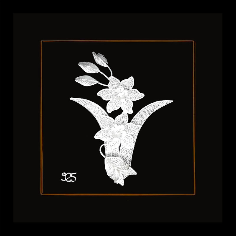 تابلو نقره طرح گل کد 350