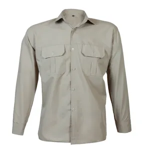 پیراهن آستین بلند مردانه مدل دو جیب تترون M16