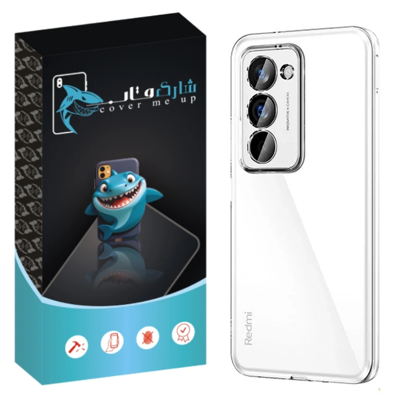 کاور شارک قاب مدل Crystal مناسب برای گوشی موبایل شیائومی Redmi 15