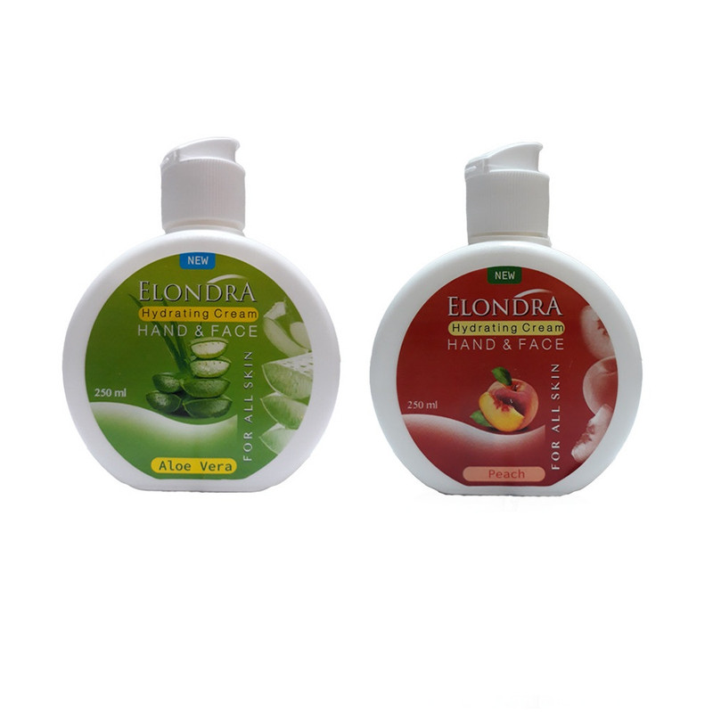 کرم آبرسان الوندرا مدل Aleo vera حجم 250 میلی لیتر به همراه کرم آبرسان الوندرا مدل Peach حجم 250 میلی لیتر