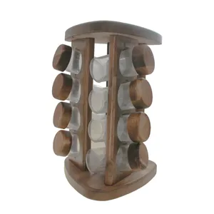 ست جای ادویه 12 پارچه مدل چوبی کد 8980