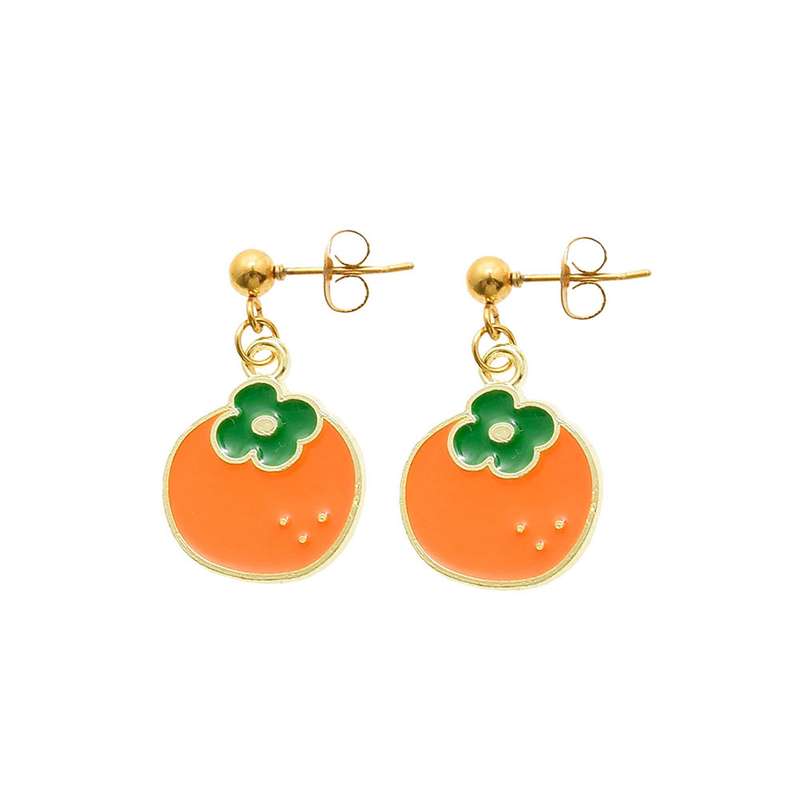 گوشواره دخترانه دلنار گالری مدل خرمالو گوشواره دخترانه دلنار گالری مدل خرمالو