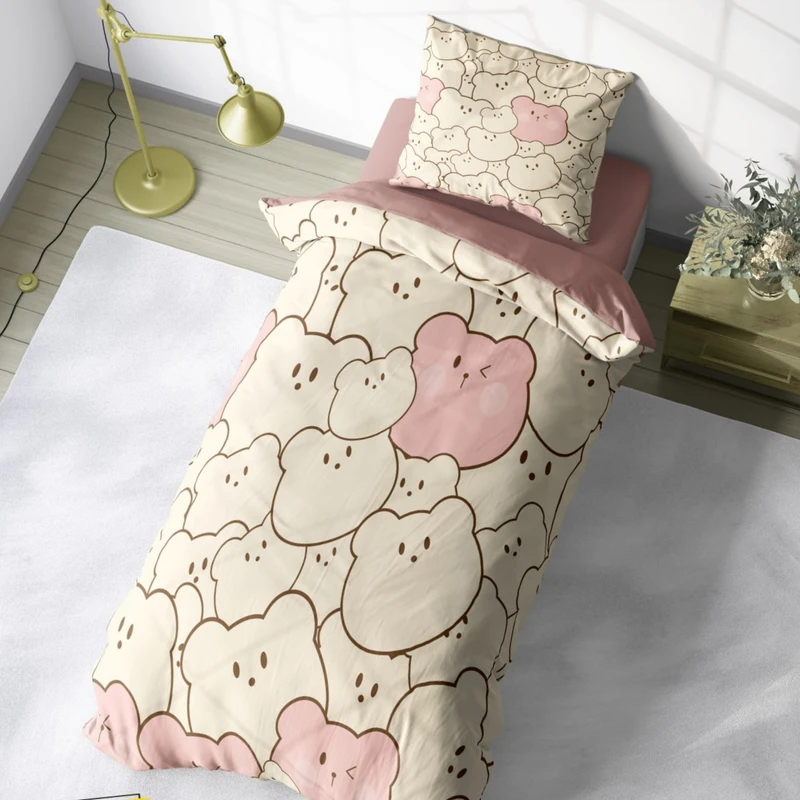 سرویس خواب 1 نفر 4 تکه مدل خرس های ملوس کد 1037