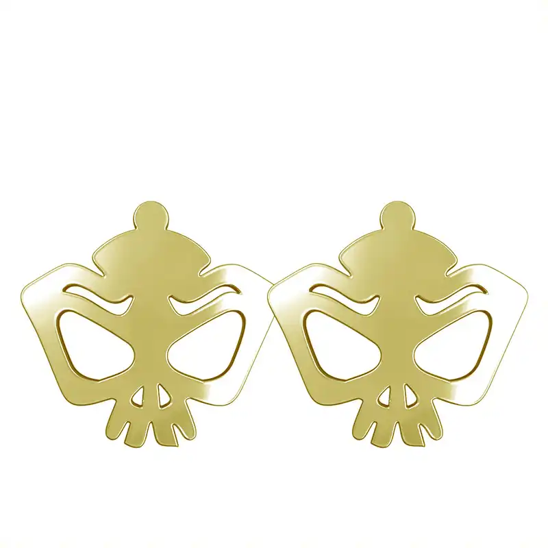 گوشواره طلا 18 عیار زنانه مدوپد مدل جمجمه کد GA1-15675