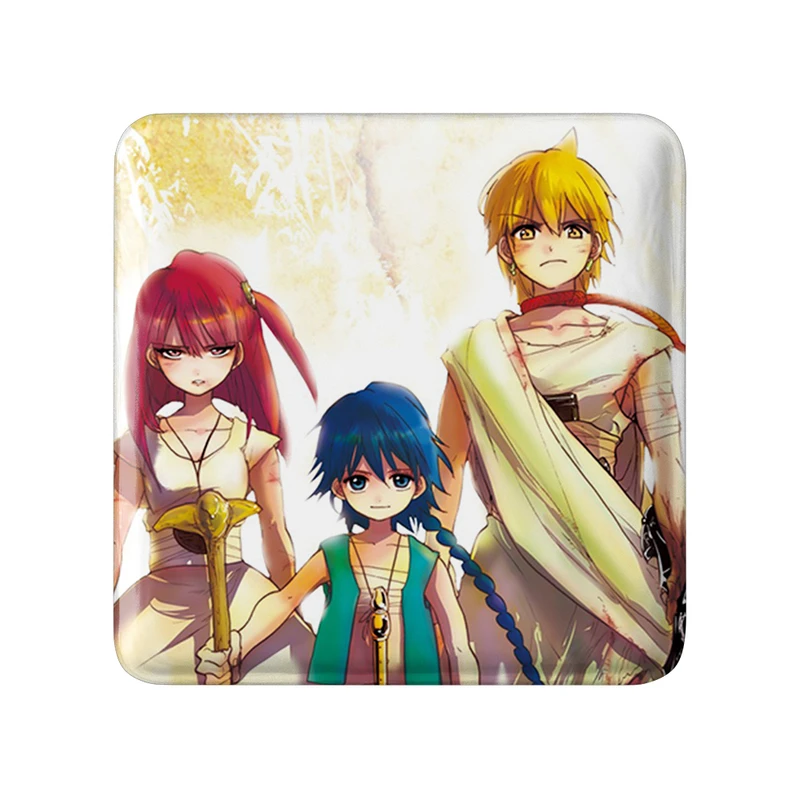 مگنت خندالو طرح انیمه ماگی هزارتوی سحر و جادو مدل مربعی کد 36048