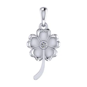 آویز گردنبند نقره زنانه گرین گرل مدل شبدر BPF014