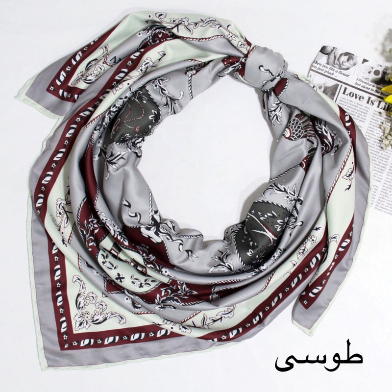 روسری زنانه آنالیا مدل ابریشم توییل بهاره کد 9802