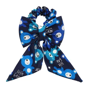 کش مو دخترانه مدل پاپیون طرح خرس كد KSH554-NV