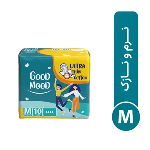 نوار بهداشتی بالدار خیلی نازک روز و شب گود مود مدل Ultra سایز متوسط بسته 10 عددی