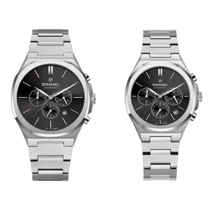 ست ساعت مچی عقربه‌ای کوارتز زنانه و مردانه رومانل مدل RM422001M-B