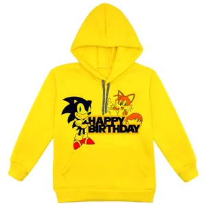 هودی پسرانه مدل سونیک F141 رنگ زرد