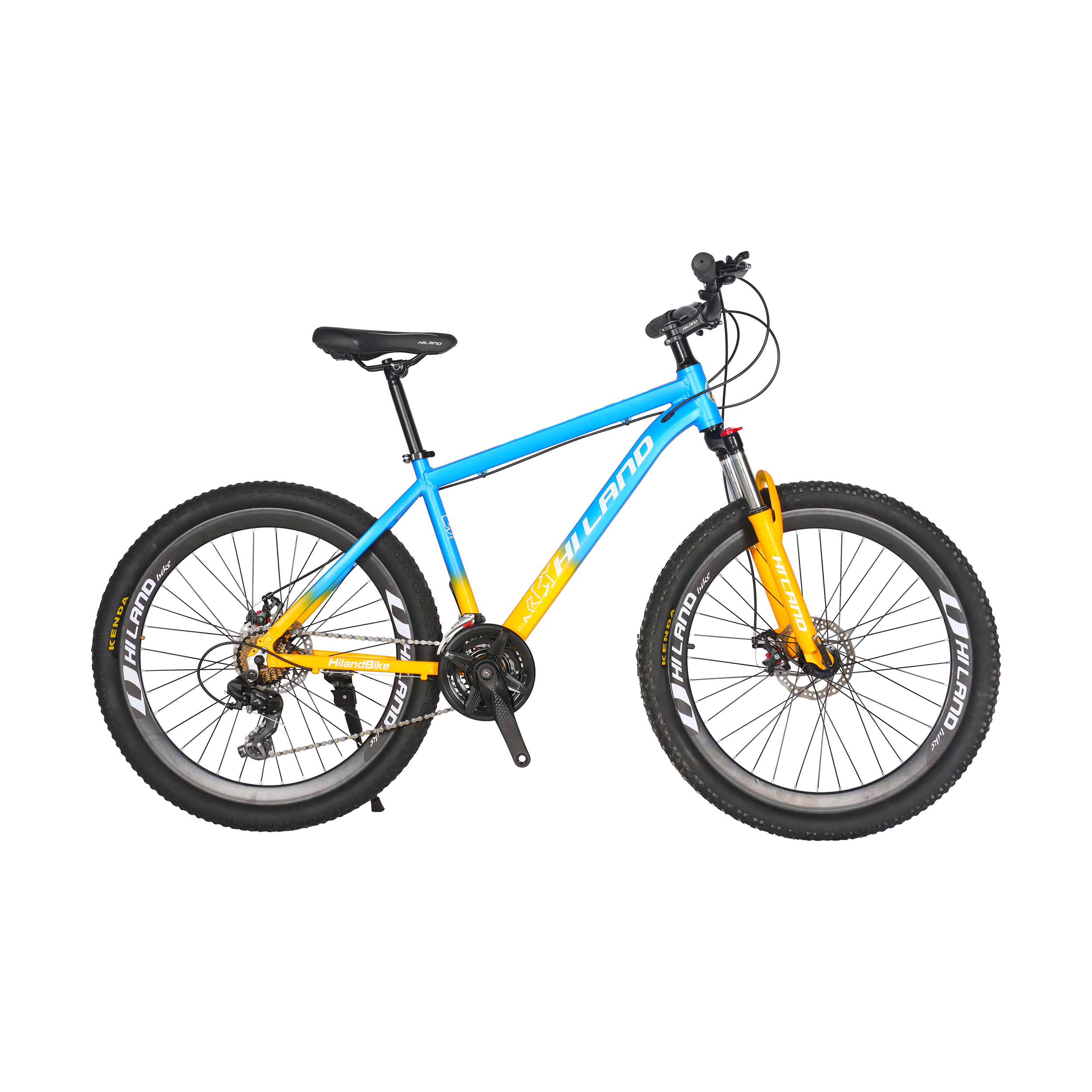 دوچرخه کوهستان هایلند مدل آلومینیوم سایز 26 رنگ آبی زرد