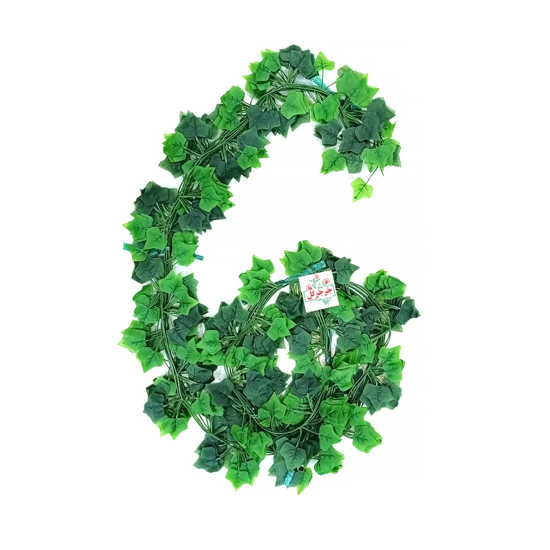 گل مصنوعی جُرجُرگل مدل ریسه برگ نخی پاپیتال لمسی بسته شش عددی