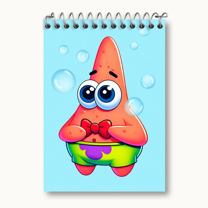 دفتر یادداشت 50 برگ خندالو طرح پاتریک باب اسفنجی کد N4986