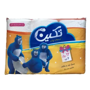 دستمال توالت تکین مدل ultra soft بسته 12عددی