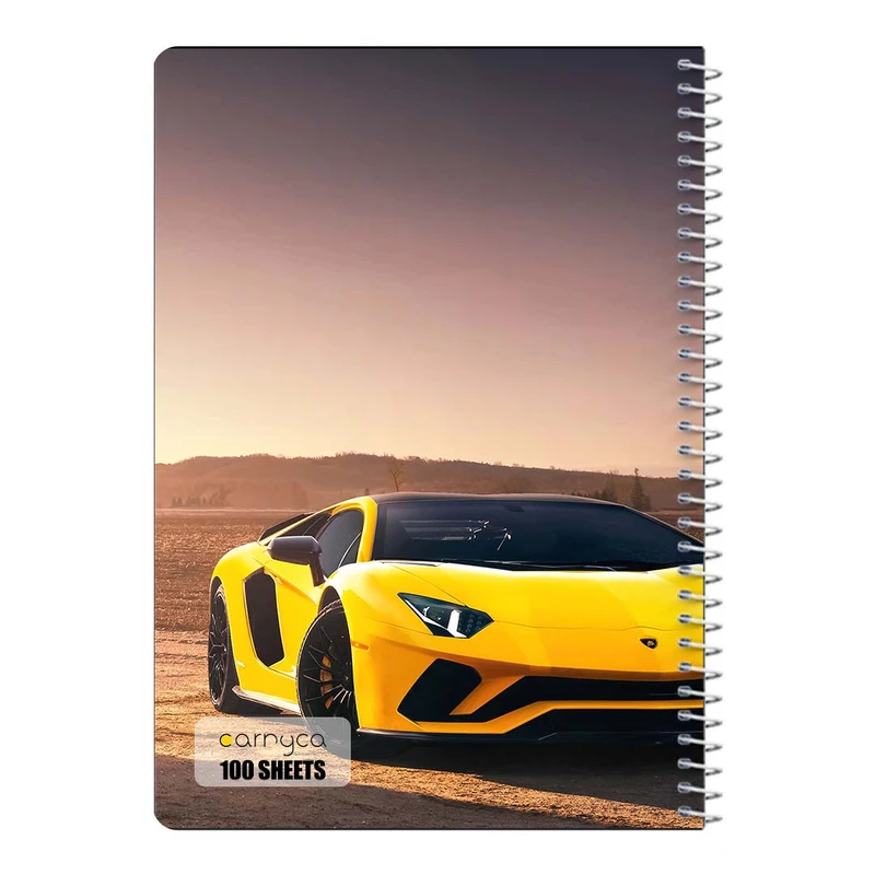 دفتر مشق 100 برگ سیمی کارنیکا طرح لامبورگینی اونتادور Lamborghini Aventador کد 28957