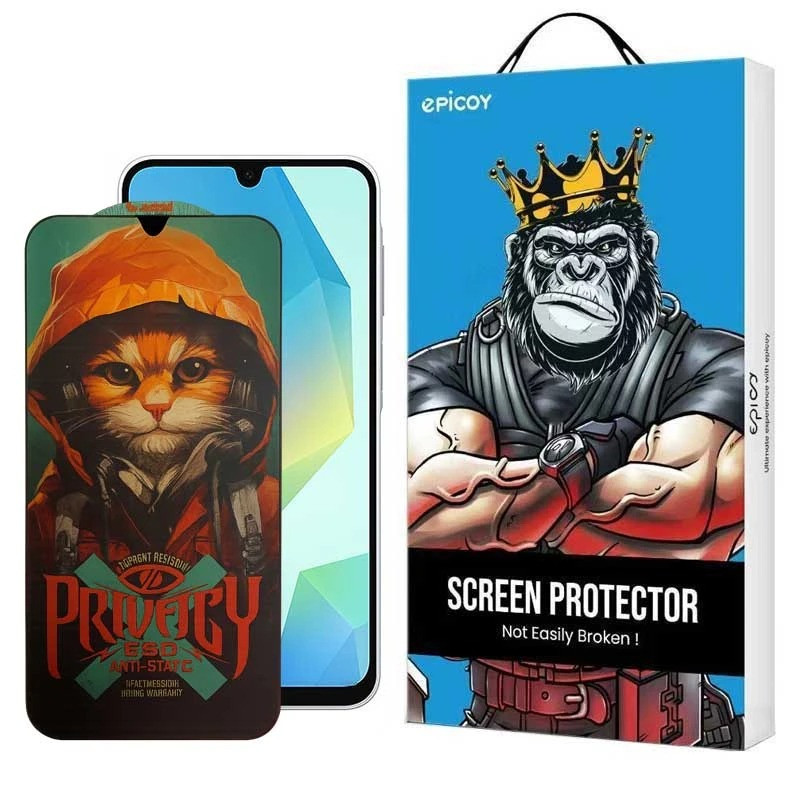 محافظ صفحه نمایش حریم شخصی اپیکوی مدل Privacy Hoodie Cat مناسب برای گوشی موبایل سامسونگ Galaxy A17/ A26 / A16