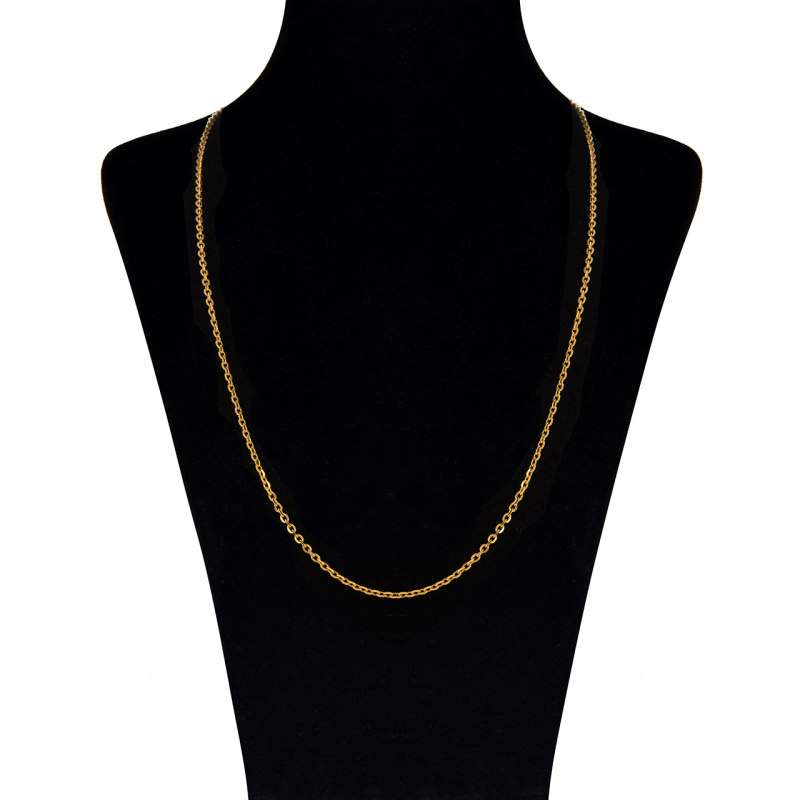 زنجیر طلا 18 عیار زنانه جواهری تفرشی مدل قلمدانی 
