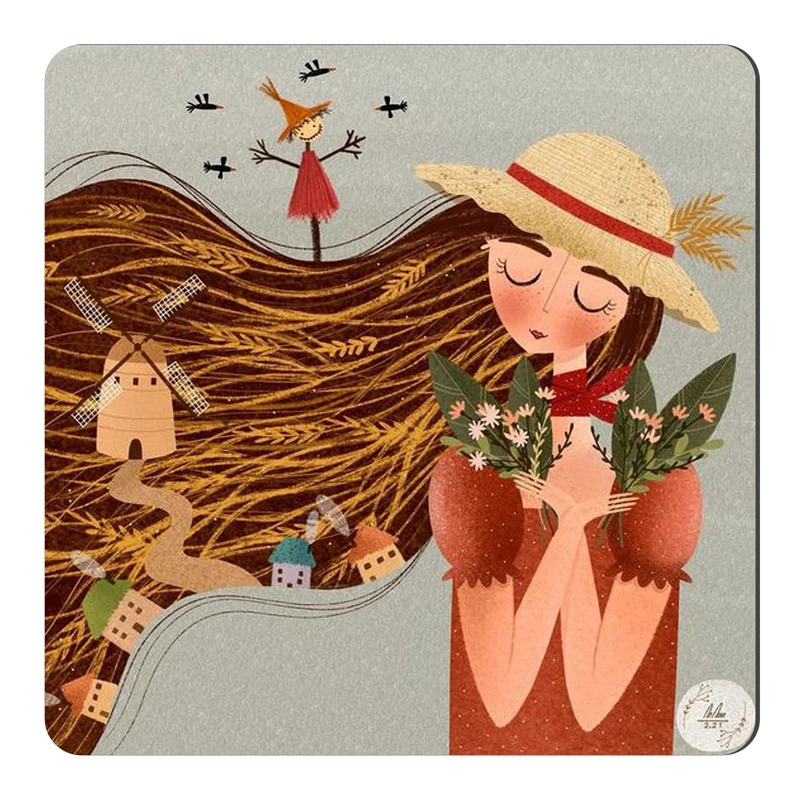 	 مگنت طرح دختر و گندمزار کد wmg2436