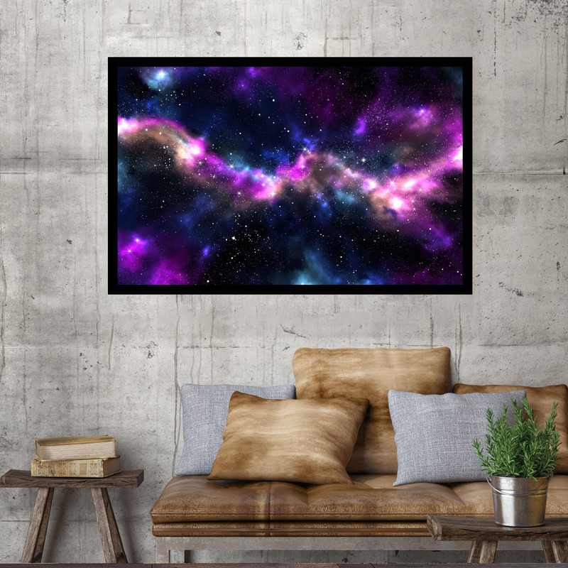 تابلو نوری بکلیت طرح رنگارنگ فضا و کهکشان مدل B-MO1715