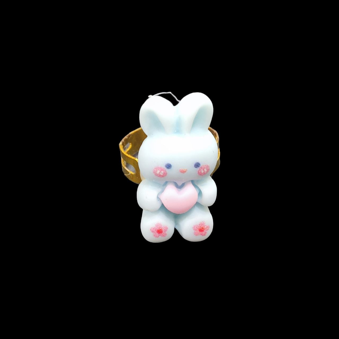 انگشتر دخترانه مدل عروسکی سیلیکونی کد BACH02 مجموعه 7 عددی