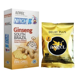 کاندوم ناچ کدکس مدل GINSENG بسته 12عددی به همراه کاندوم انجل مدل DELAY PLUS بسته 3 عددی