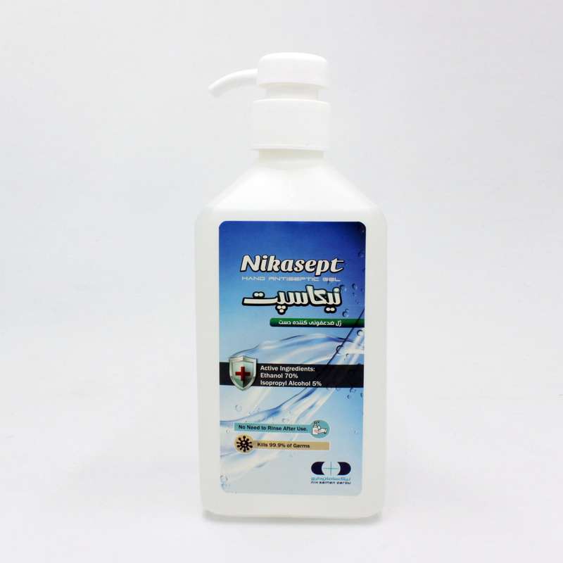 ژل ضد عفونی کننده دست نیکاسپت کد 001 حجم 500 میلی لیتر