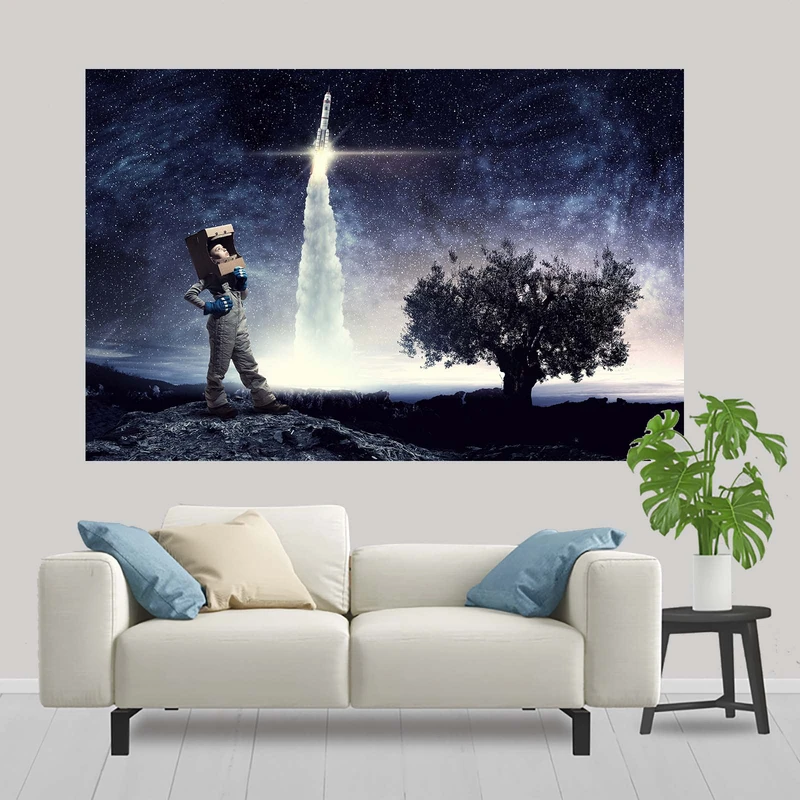 پوستر پارچه ای مدل فضانورد کد 004