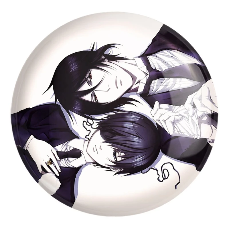 پیکسل خندالو طرح سباستین و شیل انیمه خادم سیاه Black Butler کد 16316 مدل بزرگ