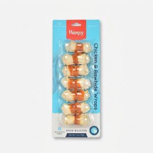 تشویقی سگ ونپی مدل Chicken & Rawhide Warps طعم مرغ وزن 100 گرم