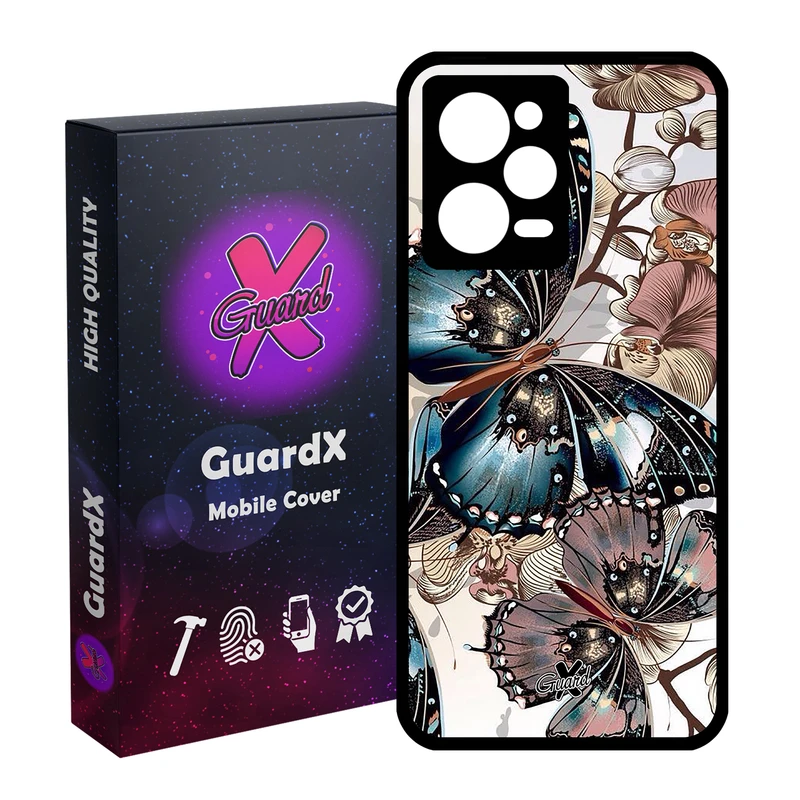 کاور گارد ایکس طرح پروانه مدل Glass10285 مناسب برای گوشی موبایل شیائومی Redmi Note 12 Pro 5G/Poco X5 Pro 5G/Note 12 Pro Pro speed