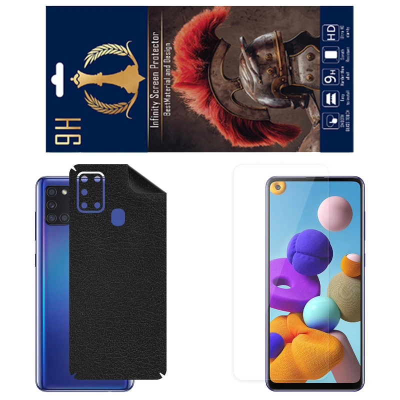 برچسب پوششی اینفینیتی مدل CH مناسب برای گوشی موبایل سامسونگ Galaxy A21S به همراه محافظ صفحه نمایش 