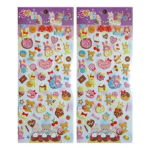 استیکر دیواری کودک مدل حیوانات خرس و خرگوش کد 54 بسته دو عددی