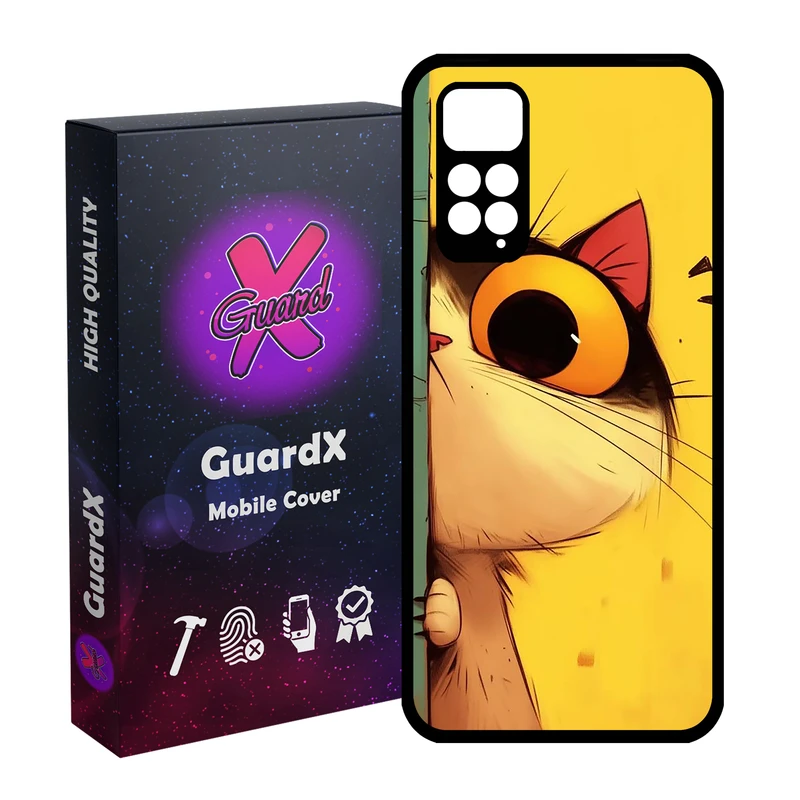 کاور گارد ایکس طرح Cat مدل Glass10781 مناسب برای گوشی موبایل شیائومی Redmi Note 11S/ Note 11 4G