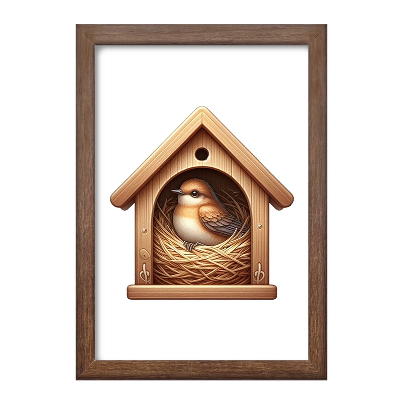 تابلو خندالو طرح پرنده کد F3001