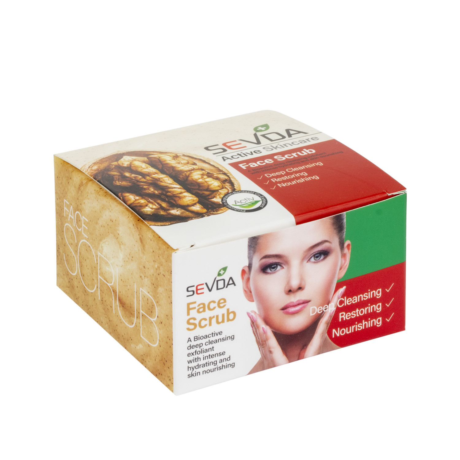 اسکراب لایه بردار پوست سودا مدل گردو و هلو حجم 250 میلی لیتر مجموعه 2 عددی