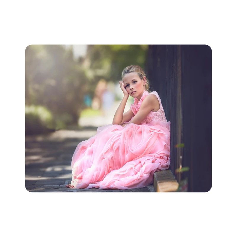 ماوس پد اطلس آبی طرح دختر بچه مدل T1522