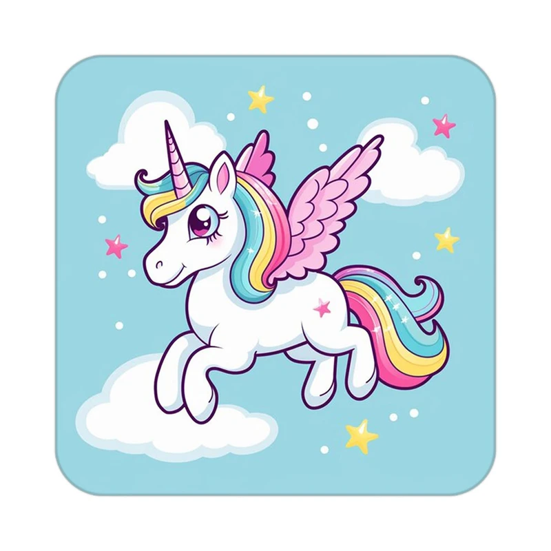 زیر لیوانی کاکتی طرح اسب تک شاخ و یونیکورن مدل mp29313