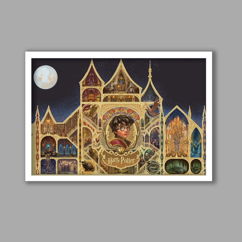 تابلو لیلیان مدل هری پاتر Harry Potter کد LA-G11414 فریم سفید
